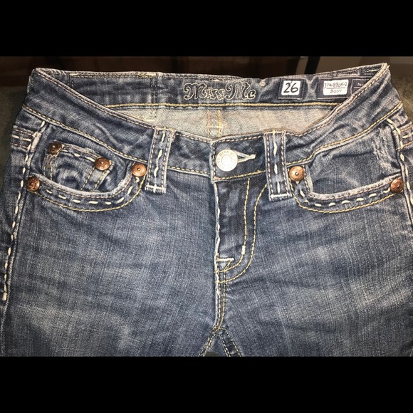 Miss Me Denim - Miss Me Ankle Stretch Boot Cut Distressed Jeans
